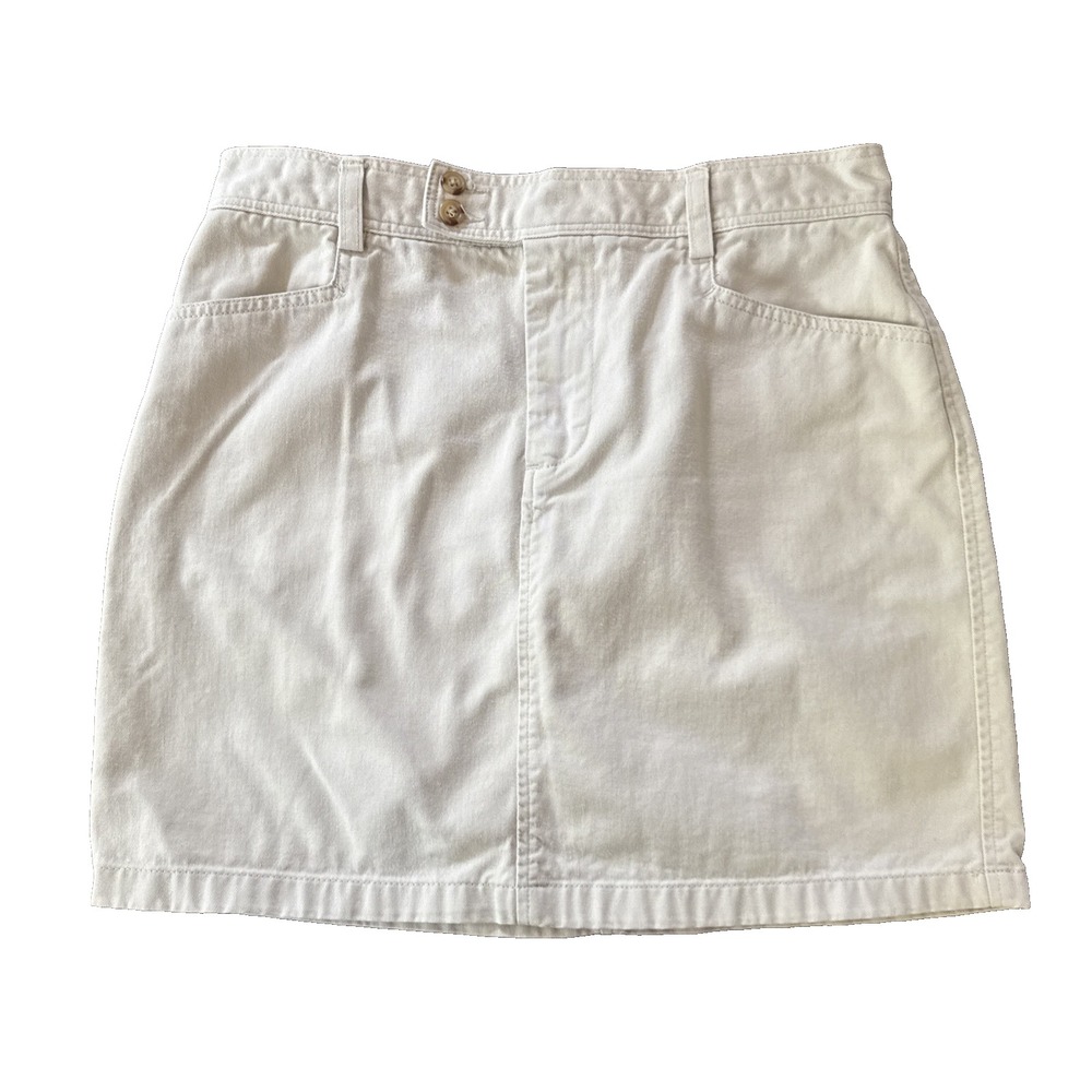 Polo Ralph Lauren Mini Skirt Women 6 Khaki Tan Denim